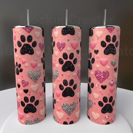 20oz Paw Prints Tumbler