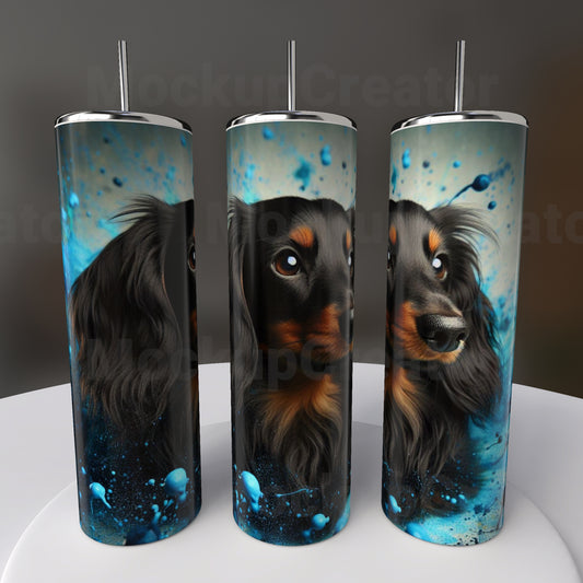 20oz Blue Dachshund Tumbler