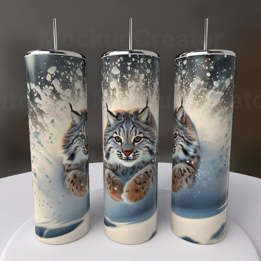 20oz Snow Leopard Tumbler