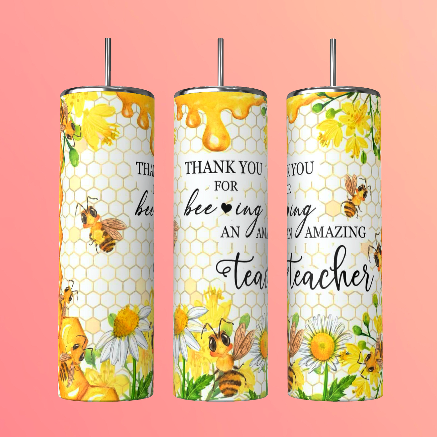 20oz Hunny Bee Teacher Tumbler