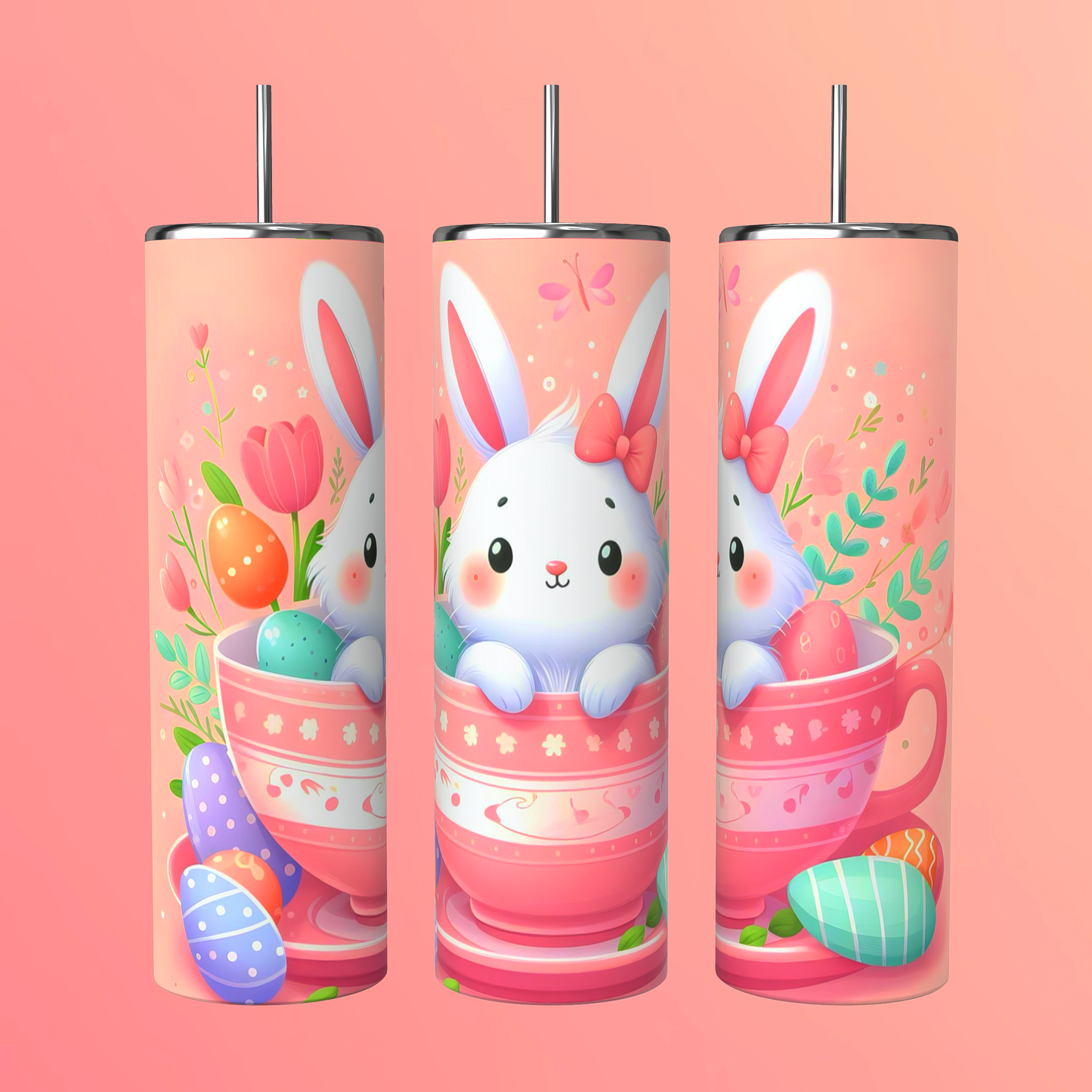 20 oz Pink Easter Bunnies