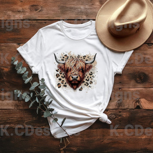 Leopard print cow